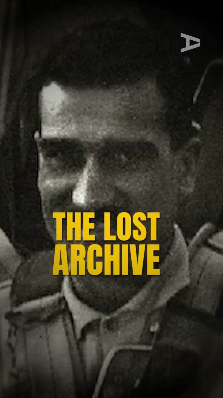 Black-and-white archive photograph of a soldier, yellow title: The Lost Archive
